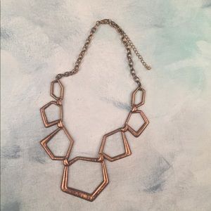 Urban Outfitters Bronze Hexagonal Necklace